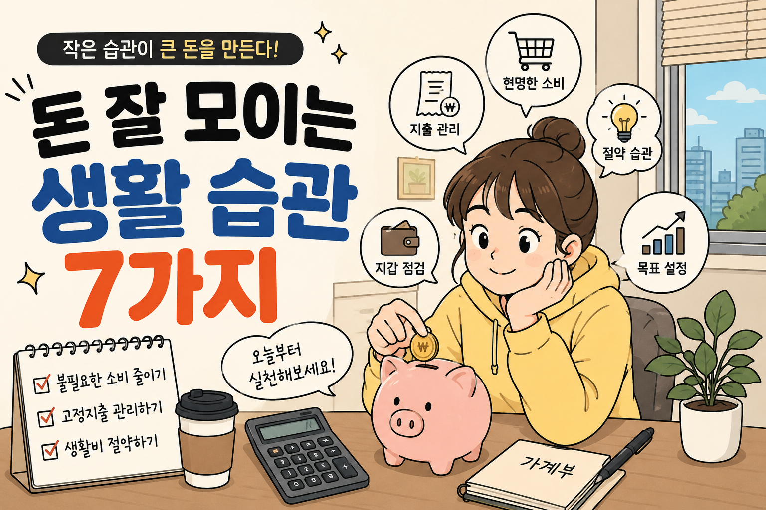 혼자 살아도 돈 잘 모이는 사람들의 생활 습관 7가지