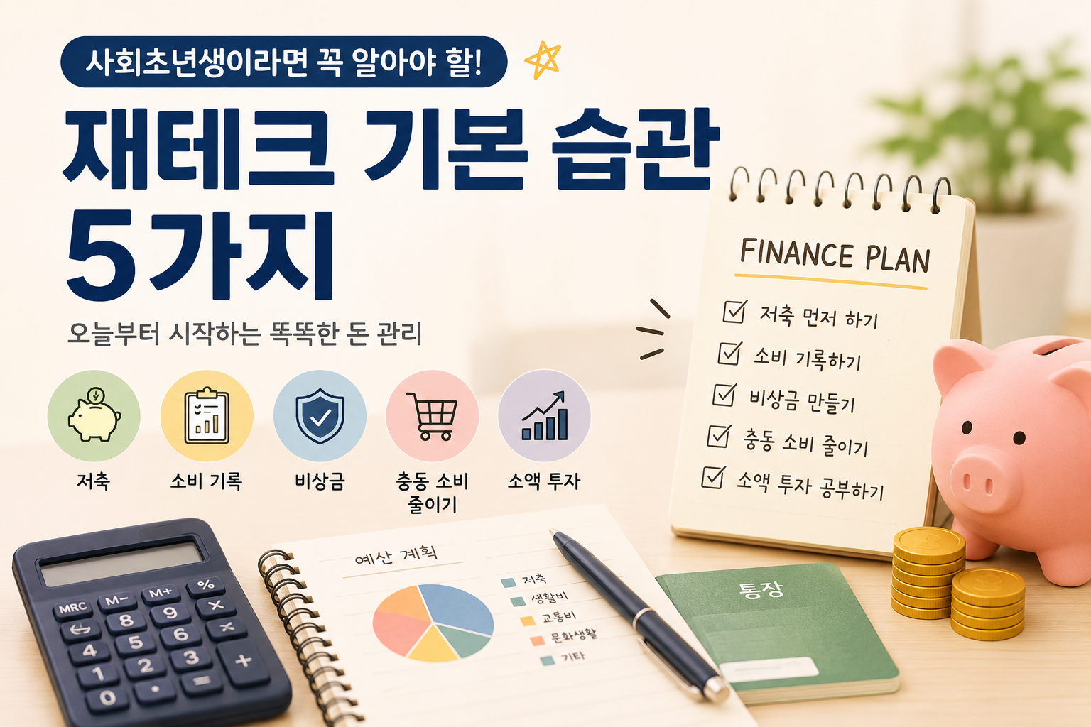 사회초년생이라면 꼭 알아야 하는 재테크 기본 습관 5가지