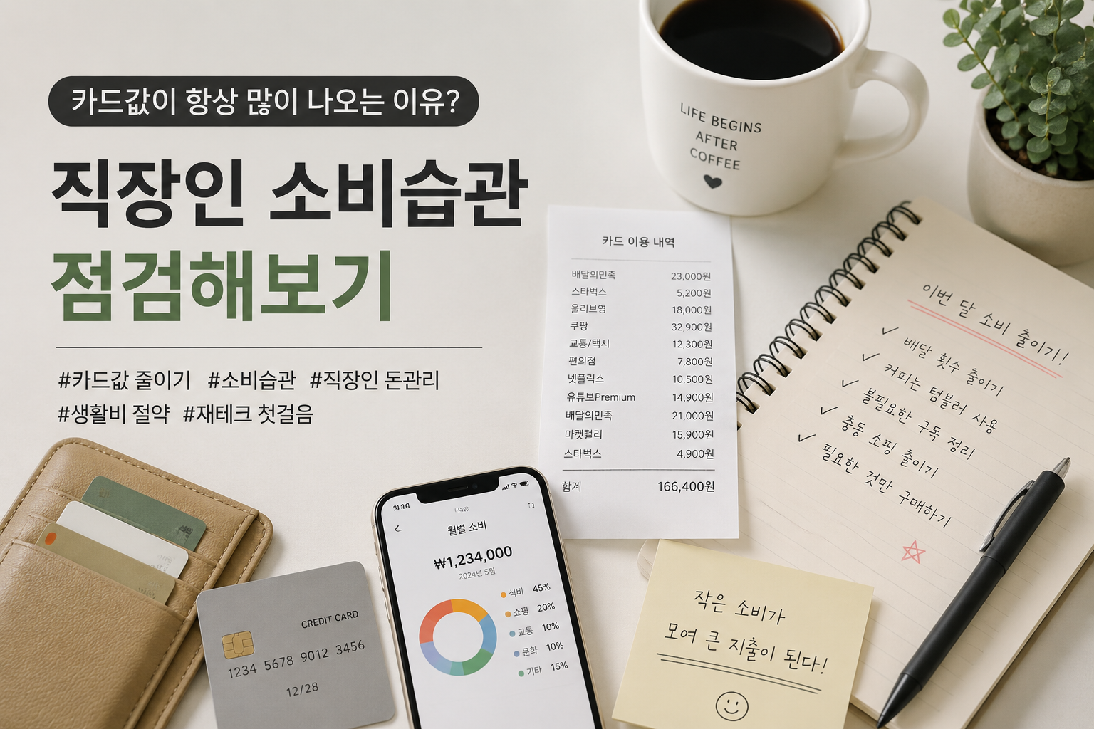 카드값이 항상 많이 나오는 이유? 직장인 소비습관 점검해보기