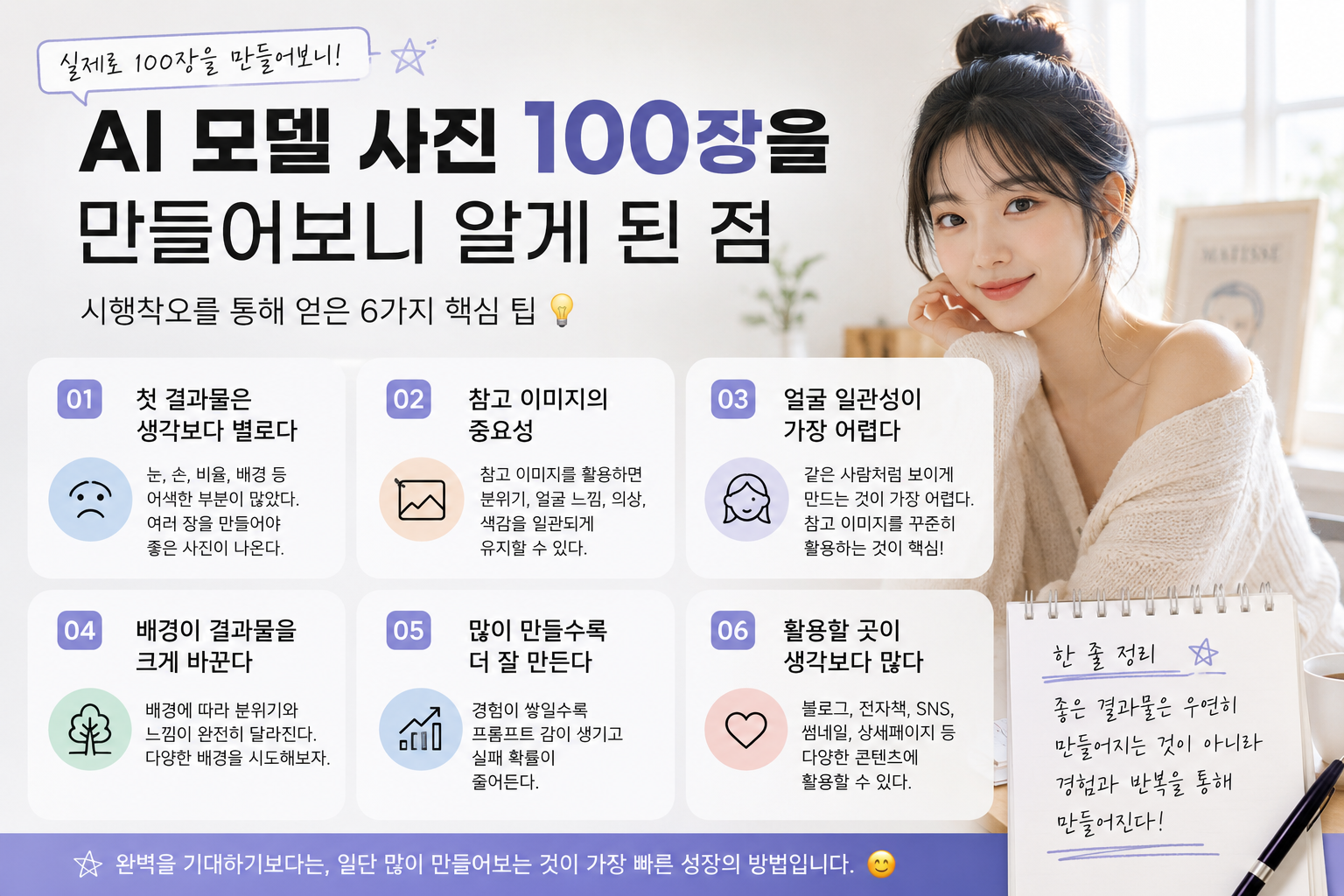 AI 모델 사진 100장을 만들어보니 알게 된 점