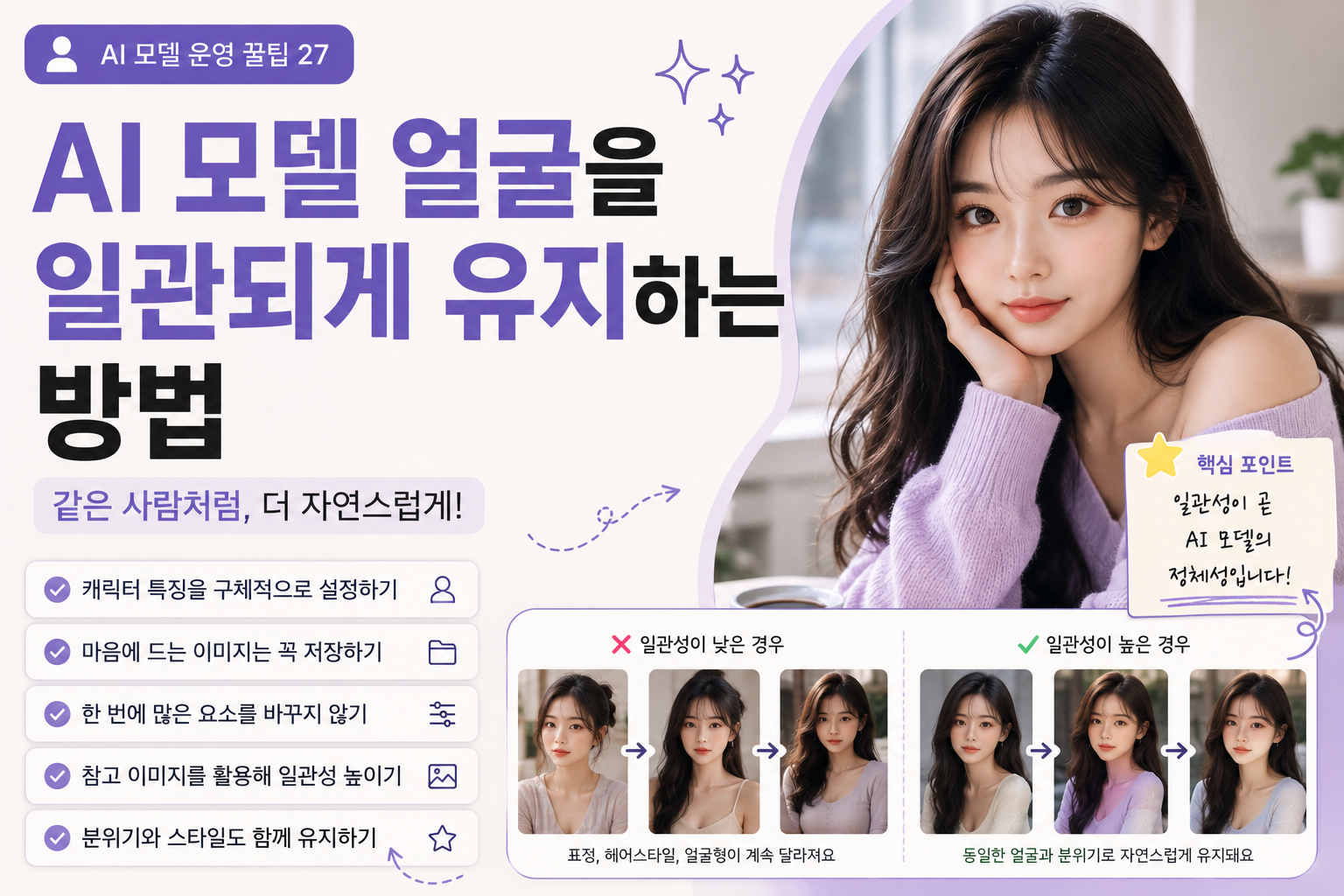 AI 모델 얼굴을 일관되게 유지하는 방법