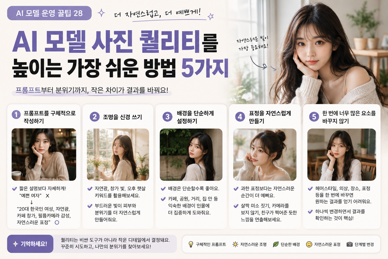AI 모델 사진 퀄리티를 높이는 가장 쉬운 방법 5가지